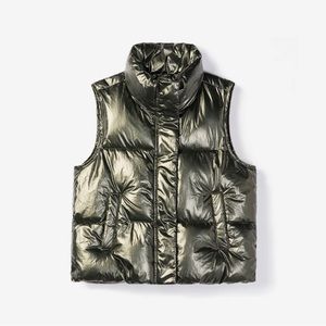 NWT Noize Aurora Metallic Green Puffer Vest Sz. XL (14)